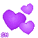 Hearts - purple