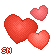 Hearts - red