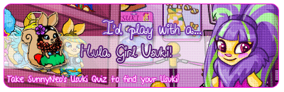 What kind of Usuki would you play with? I'd play with a... Hula Girl Usuki! Take SunnyNeo's Usuki Quiz to find your Usuki!